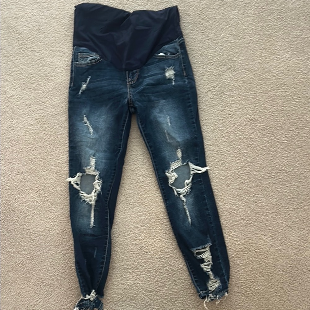 Pinkblush Blue Jeggings with Distressed Details